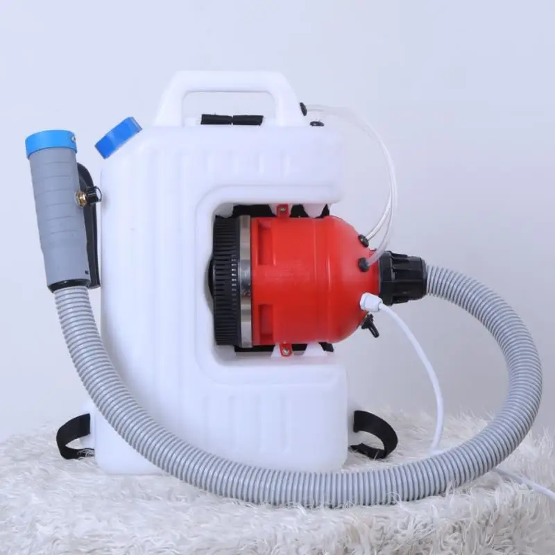 10L  ULV Electric Backpack ULV Fogger Sprayer 220V Stock Disinfecting Fog Machine Garden Cold Fogging W/ Extended