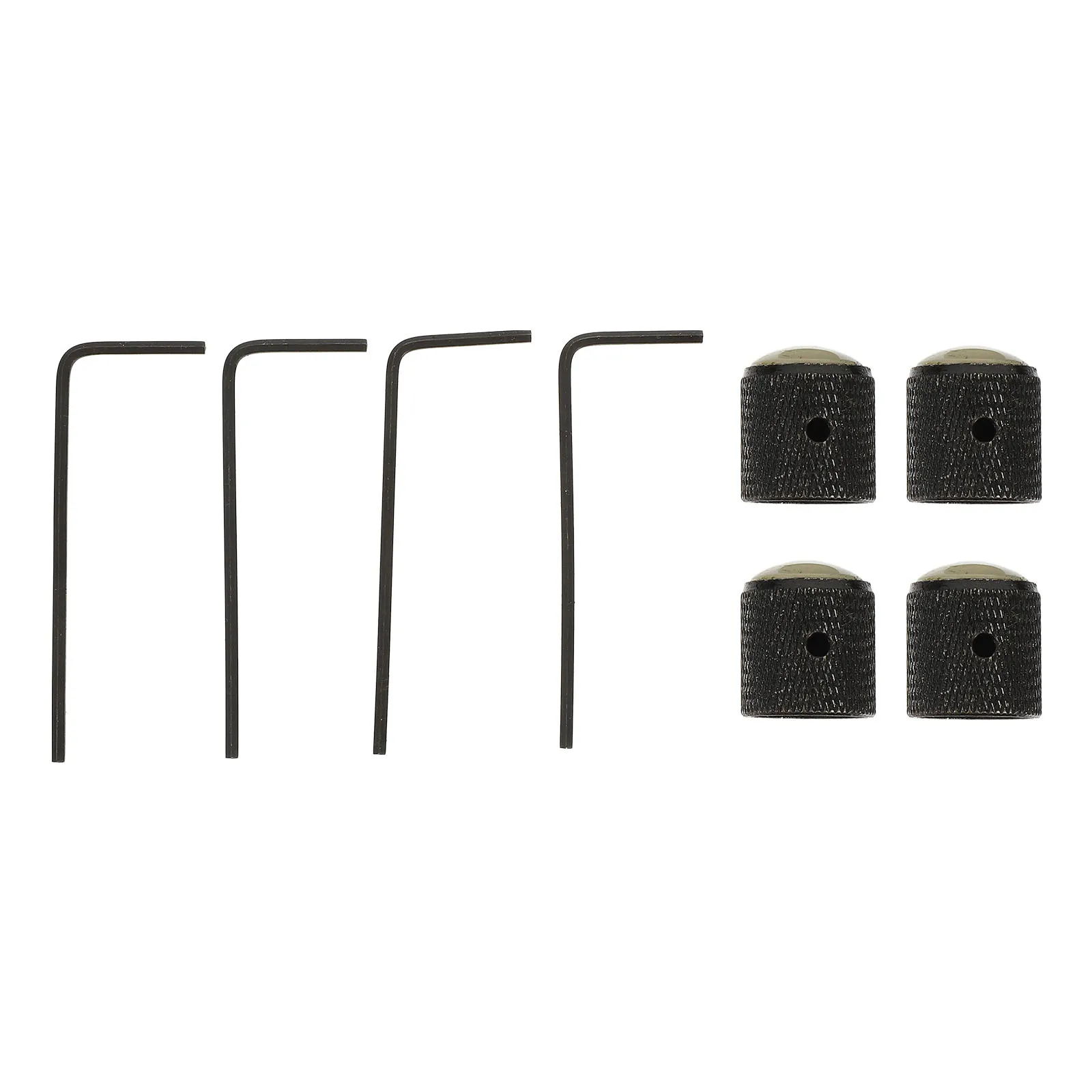 

4 Sets Electric Guitar Accessories Control Potentiometer Bass Volume Knobs Round Metal Parts Tone Dome