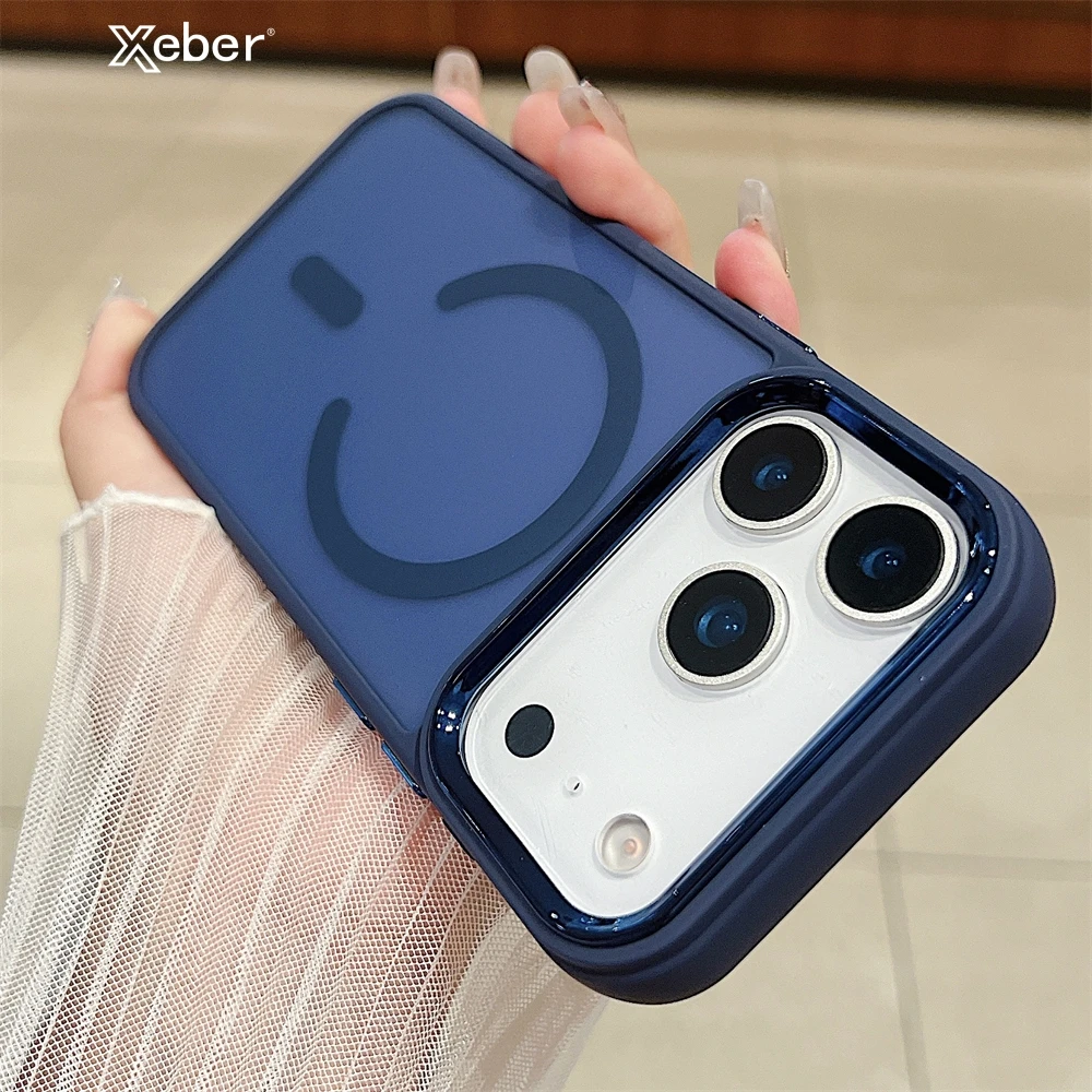 Überzug Matte Magnetische Hülle Für iPhone 17 16 15 14 13 12 Pro Max Plus Für Magsafe Drahtlose Aufladen Acryl Transparente Abdeckung