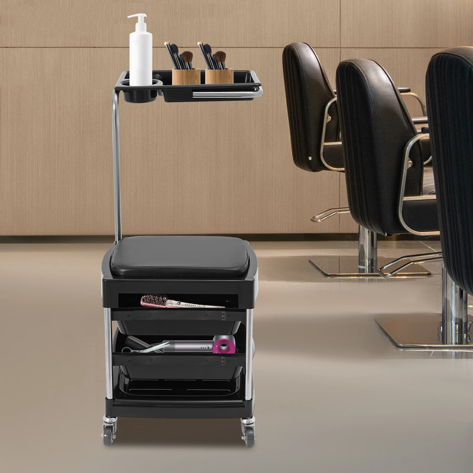

Hairdressing Tool Tray Cart Style Portable, Suitable For Nail, Foot, Tattoo, And Beauty Salons