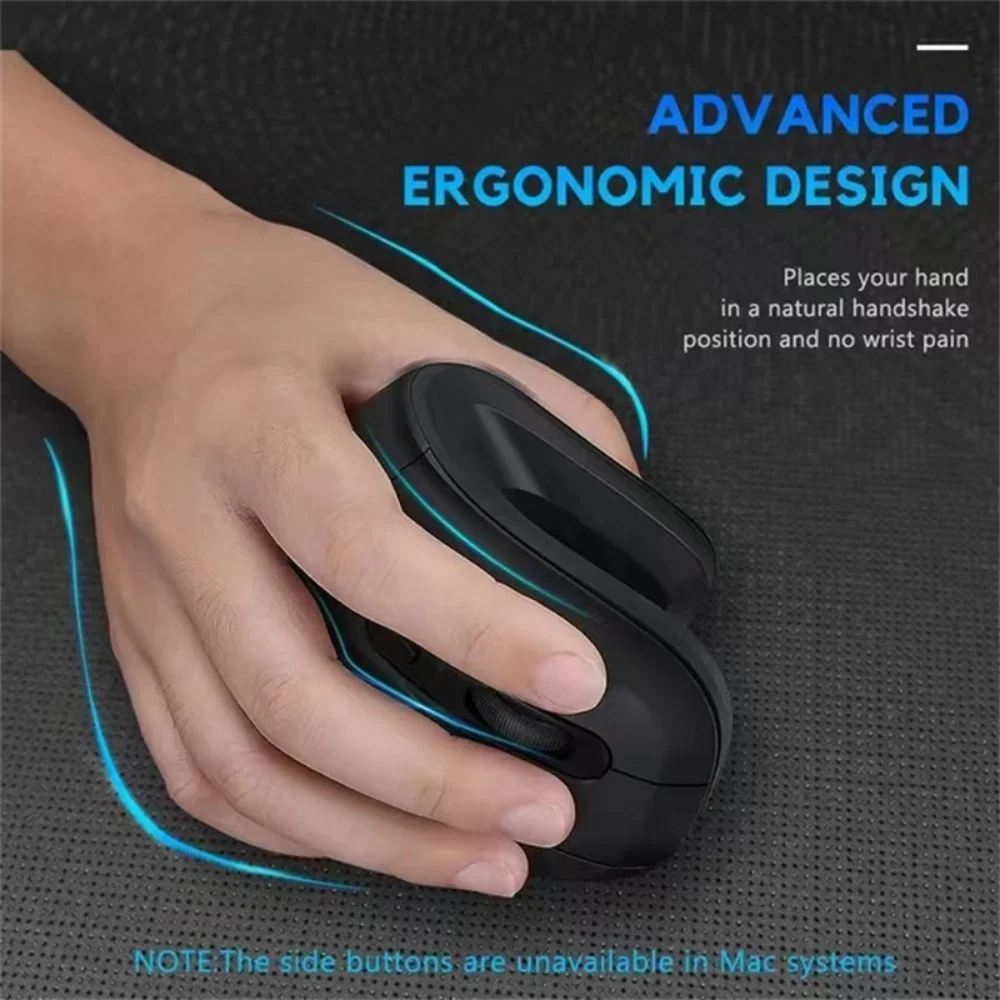 Ergonomic Wireless Mouse USB Vertical Optical Comfortable Gaming Mice Rechargeable Silent Office Mouse for PC Laptop Accessories