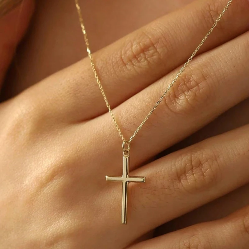 Personalized Creative Necklace Cross Pendant Hip-hop Street Fashion Trendy Men and Women Clavicle Chain Casual Versatile Jewelry