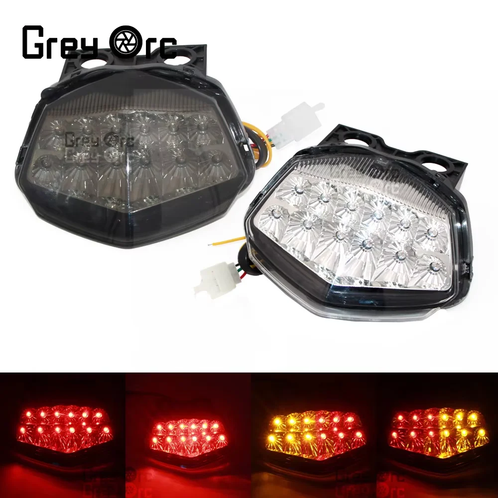 

Smoke/Clear Lens Integrated LED Tail Light Turn Signal Light 12V Fit for Kawasaki Ninja 250R 2008 2009 2010 2011 2012