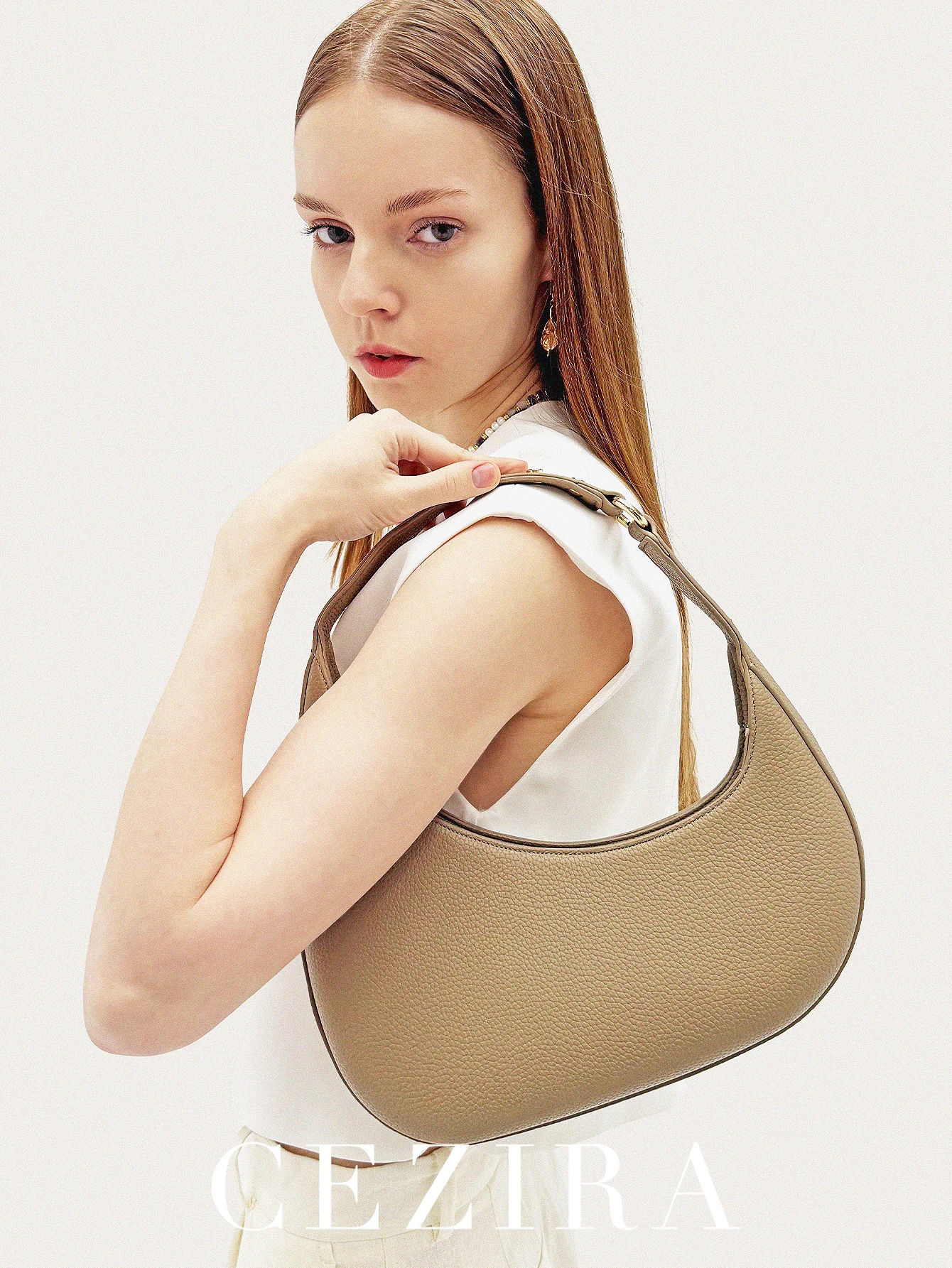 

Fashion Personality Solid Color Bag for Girls Trendy Ship Shaped Hobo Underarm Shoulder Half Moon Bag for Women Minimalist