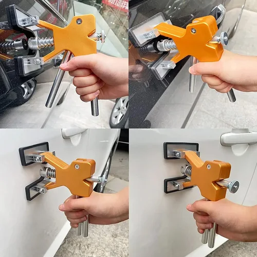 Imagen 2 del producto Herramientas de reparación de abolladuras para automóviles, Kit de reparación de abolladuras automotrices sin pintura, Kits de eliminación de abolladuras de carrocería de coche para daños por granizo, abolladuras pequeñas