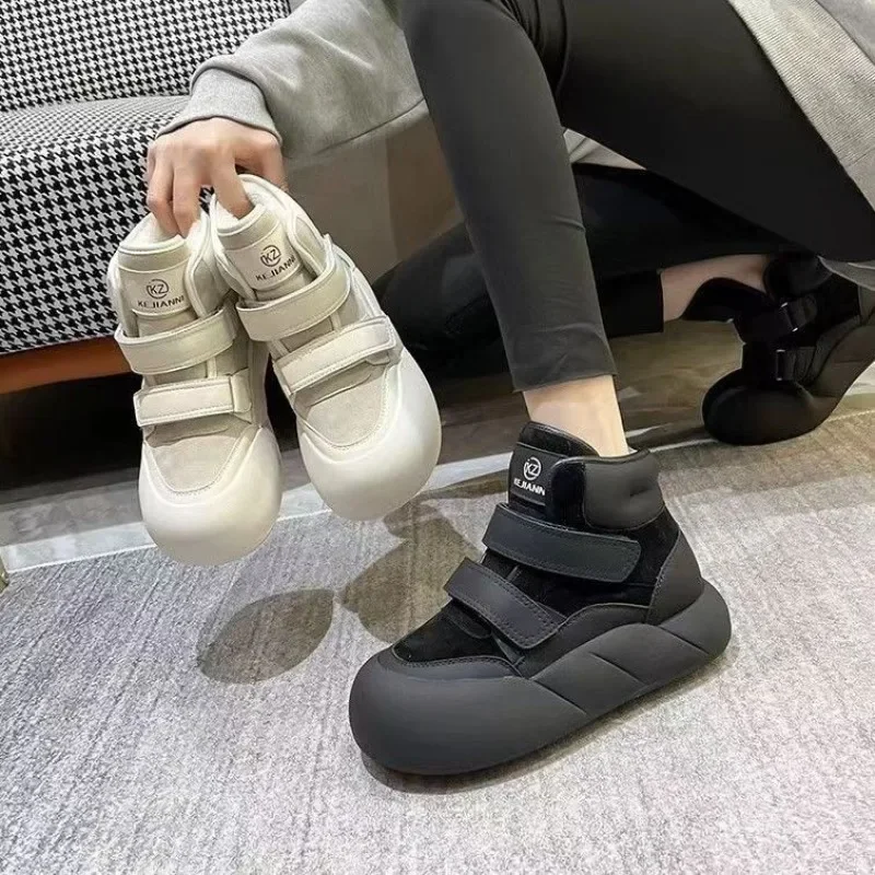 2023 New Fashion Women\'s Boots Women\'s Boots Solid Color Low Heels Winter Shoes Round Toe Designer Flat Heel Ankle Boots