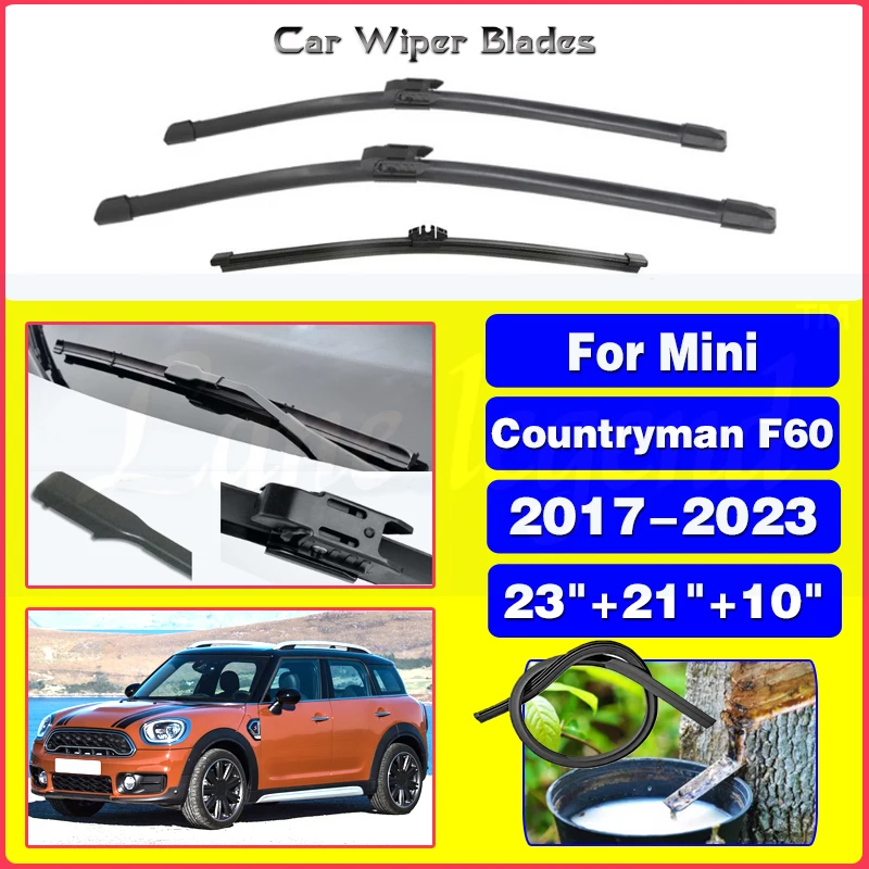 For Mini Countryman F60 2017 - 2023 Front Rear Windshield Wiper Blades Windscreen Car Accessories 2019 2020 2021 2022 23\