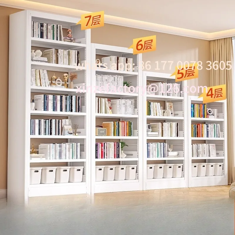 

Customizable Steel Library Shelves Home Floor Shelves