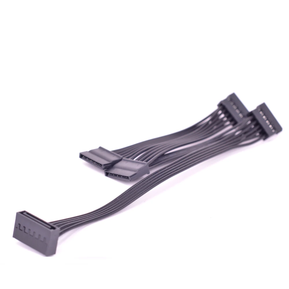 Kabel Daya Suplly 15PIN SATA jantan ke 4 betina SATA Hard Disk HDD kabel daya untuk SSD PCIE WLAN kartu adaptor 18AWG
