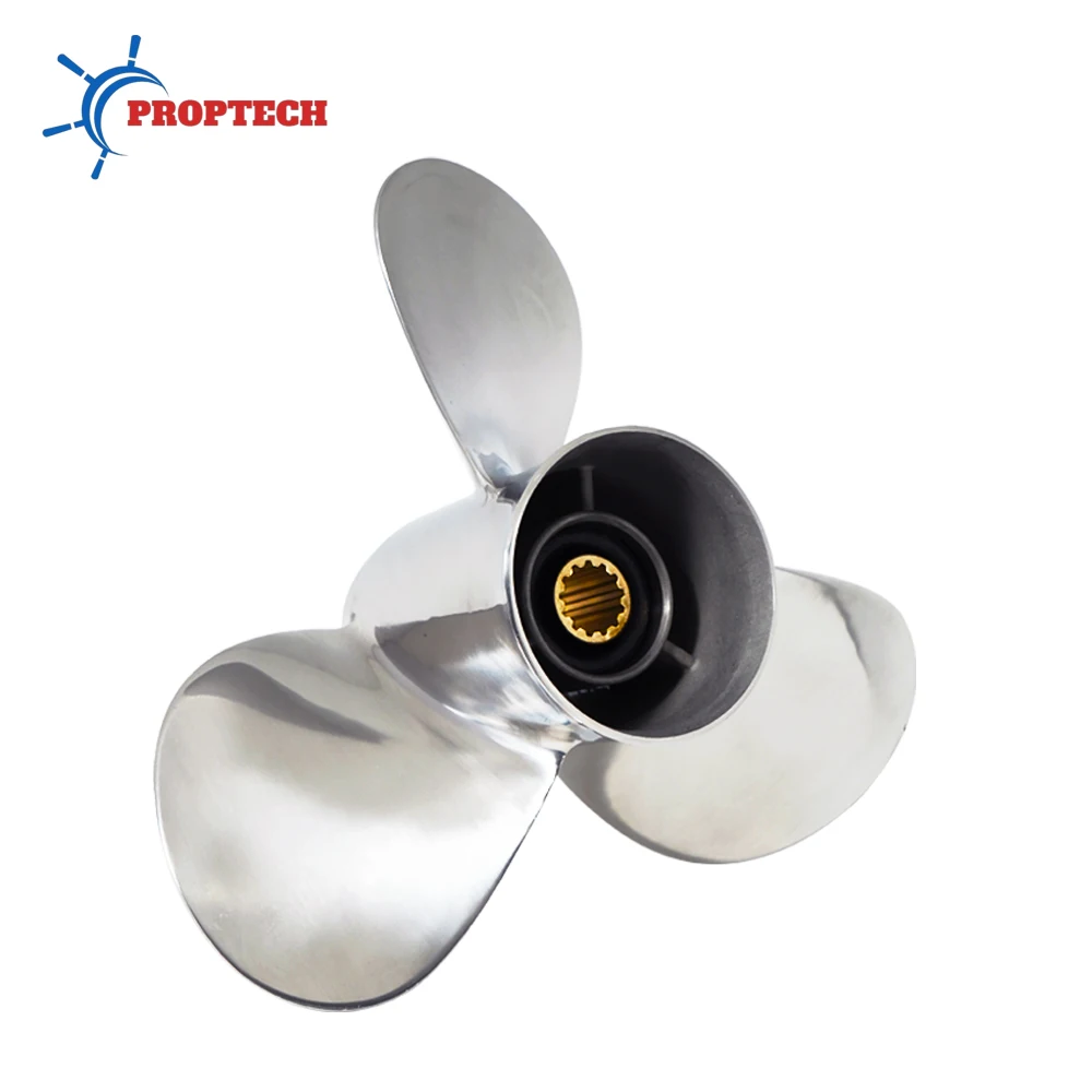 Outboard Propeller For Yamaha 11x15 25hp 30hp 40hp 50hp 55hp 60hp Stainless Steel 3 Blade 13 Spline Marine Engine Part