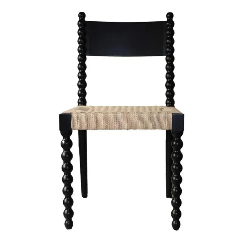 【2026】أثاث خارجي حديث، فندق حديقة، مطعم، كراسي طعام بحبل أرجل خشبية