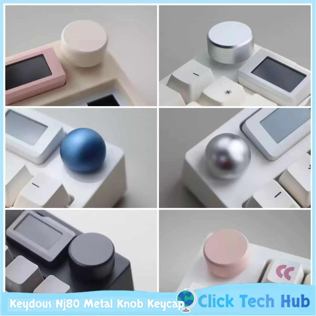 

2025 Keydous Nj80 Metal Knob Keycap Machine Buttons Hemispherical Customized keyboard transformation Mechanical Keyboard KeyCap