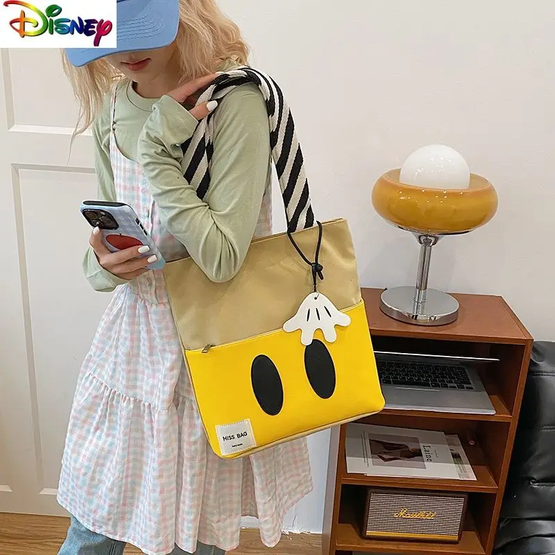 

Disney Fashion Large Capacity Tote Lamb Fleece Shoulder Bag for Women, Light Luxury Cartoon Mickey Versatile Handheld Tote Bag