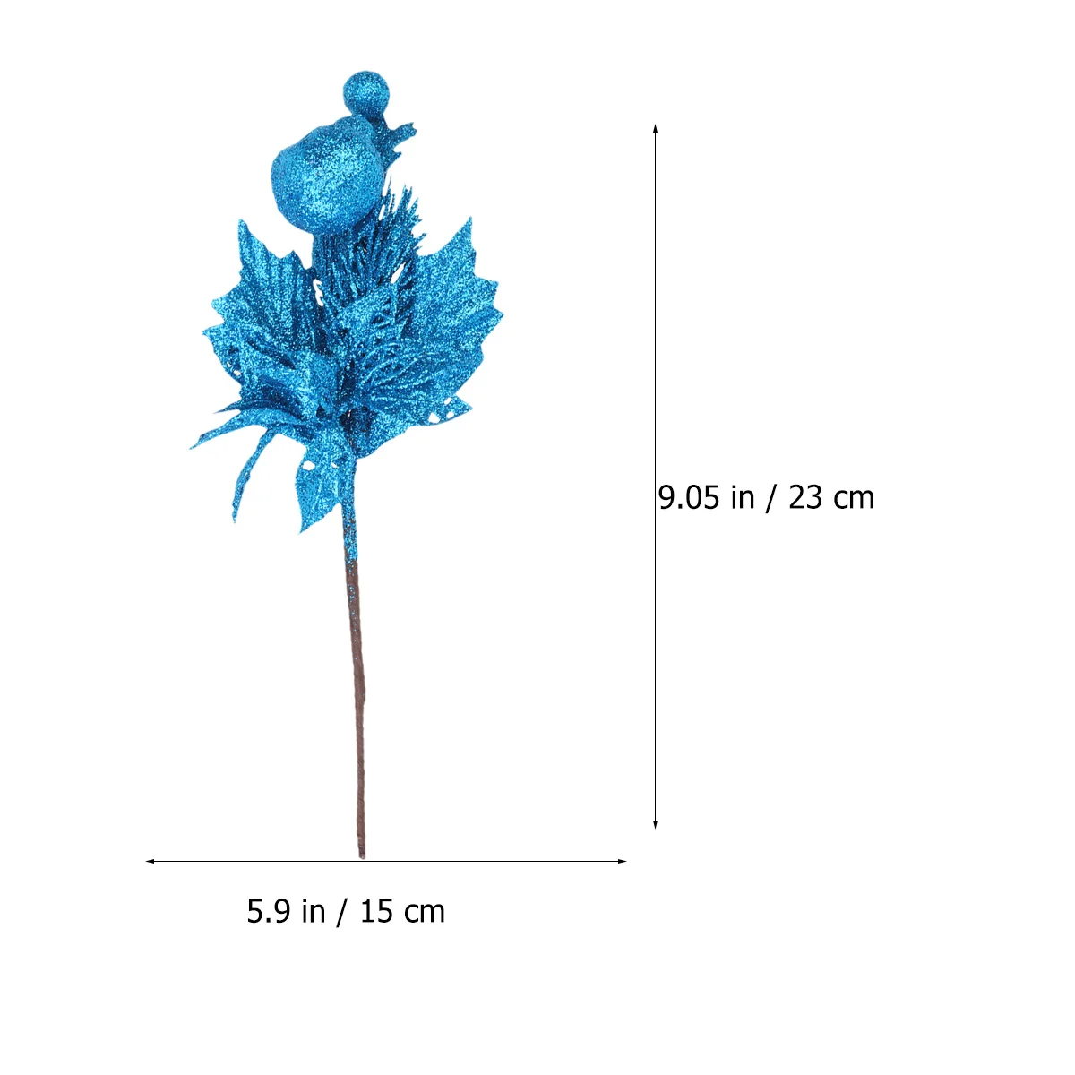 

4pcs Simulated Christmas Tree Branches Glitter Artificial Pine Picks For Diy Wreath Home Decor Holiday Decoration Festive Fake