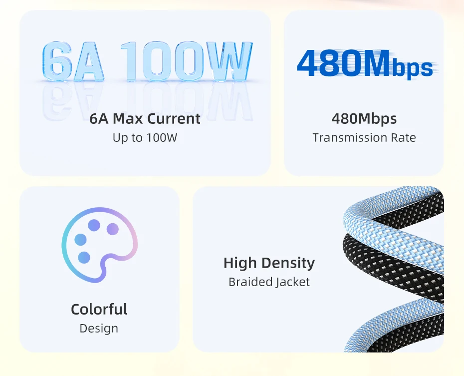 CABLETIME USB A auf USB C Kabel 6A Super Ladung Telefon Kabel Für Huawei Mate 60 Honor 100 W/88 W XIAOMI Schnelle Ladekabel – Detail 2
