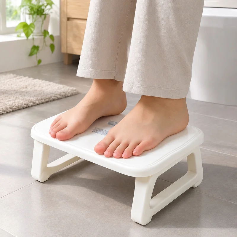Adjustable Under-Desk Footrest with Massage Rollers for Enhanced Home and Office Ergonomics