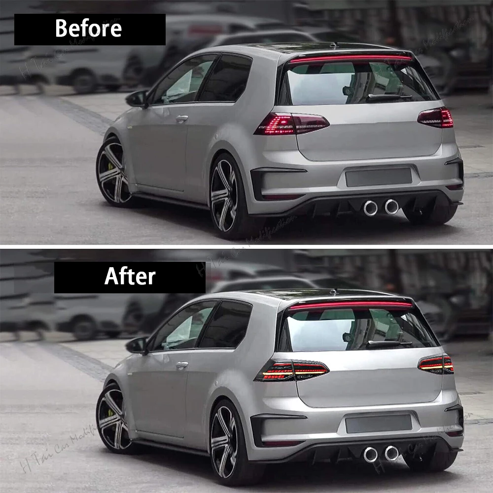 Pair LED Tail Lights For 2014-2020 VW Volkswagen Golf 7 GTD MK7 MK7.5 Rear Lamps Taillights Turn Signal DRL Taillight Assembly