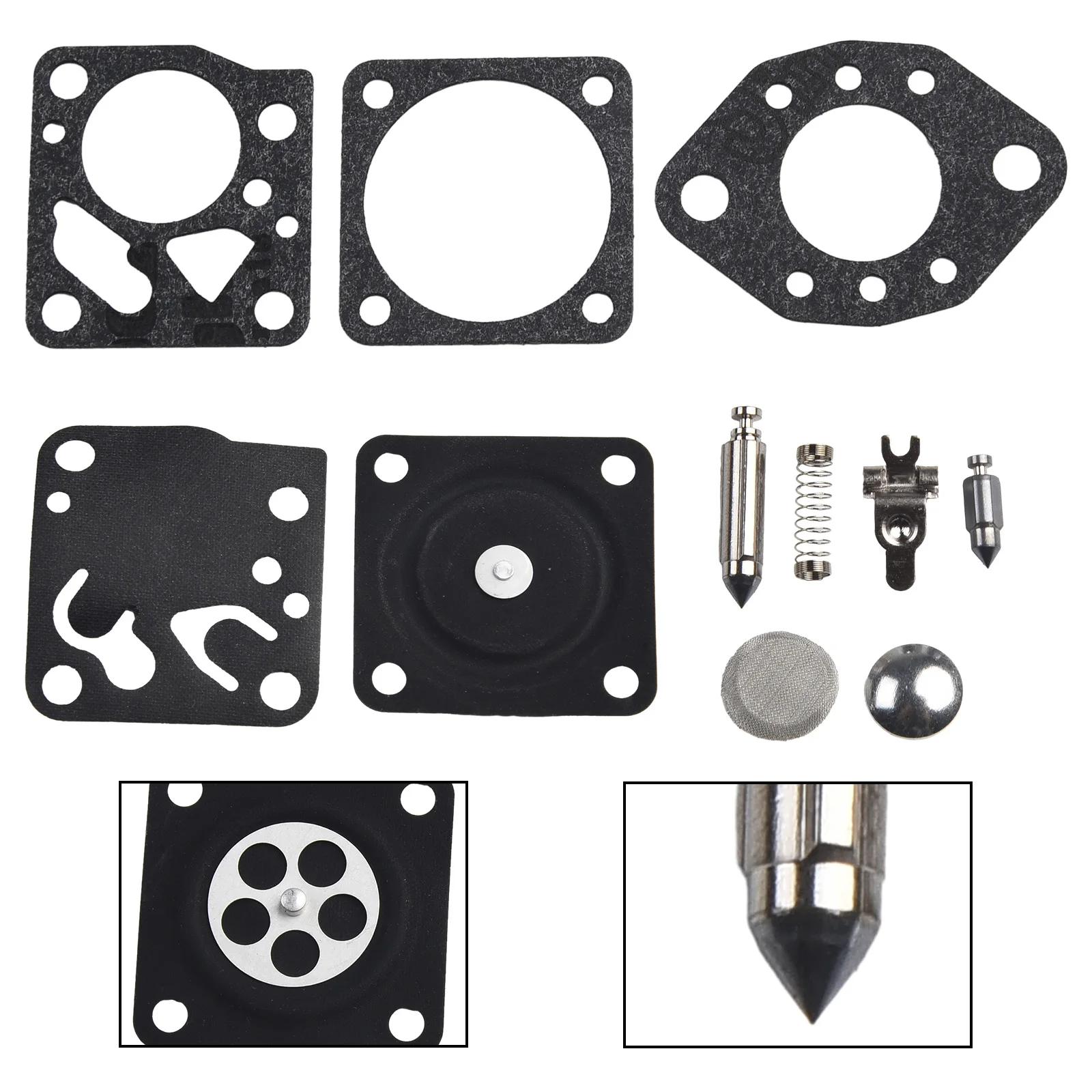 1Set Carburetor Gaskets Kit For Tillotson RK-14HU 15HU DG-2HU For Dolmar110 Garden Power Tools Carburetor Seal Membrane Kit Part view 3