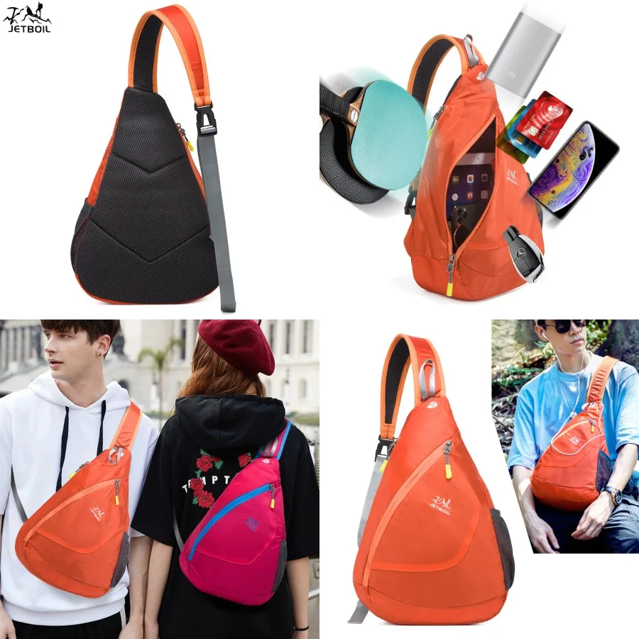 

【New Arrival】Water Resistant Sling Bag for Hiking, Lightweight Crossbody Chest Backpack with Water Bottle Pocket, Outdoor Daypack