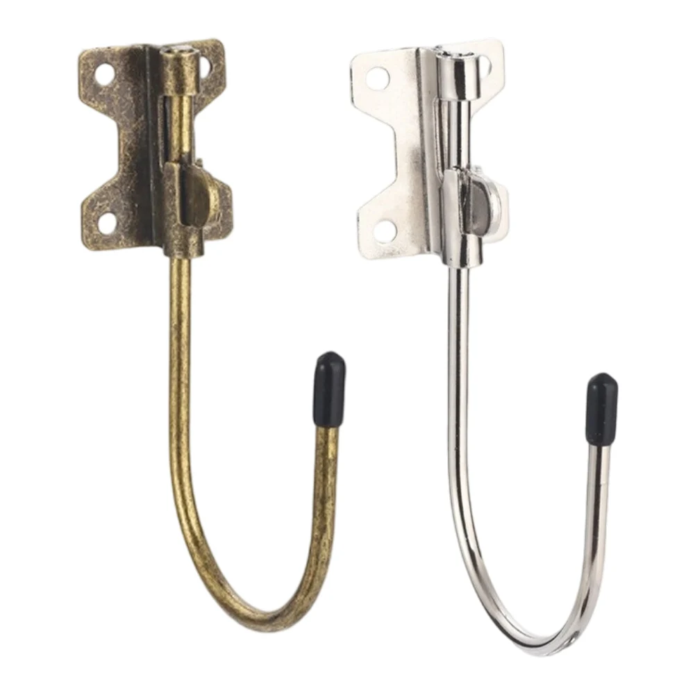 

4PCS Leather Drill Holder Belt Tool Hook Holster Drill Holder Drill Holster Metal Bag Hooks With Screws 180-degree Rotating Hook