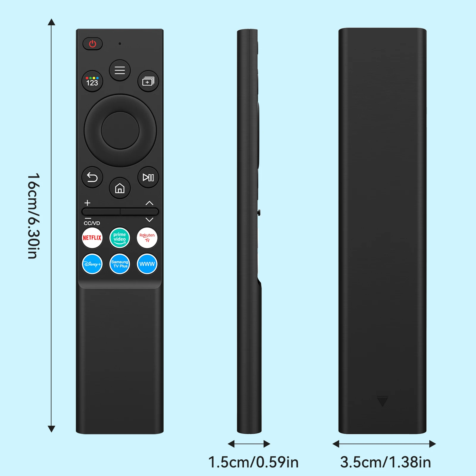 RM59‑002 Replacement IR Remote Control For Samsung Smart TV 4K QLED Crystal UHD OLED With Netflix Prime Video Hotkeys No Voice