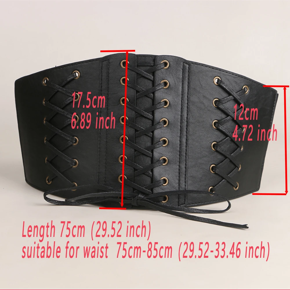 Binding Rope Classic Eyelets Elastic Punk Lady\'s Retro Waist Belts For women Waist Decorative Slimming On dress shirt Accessory