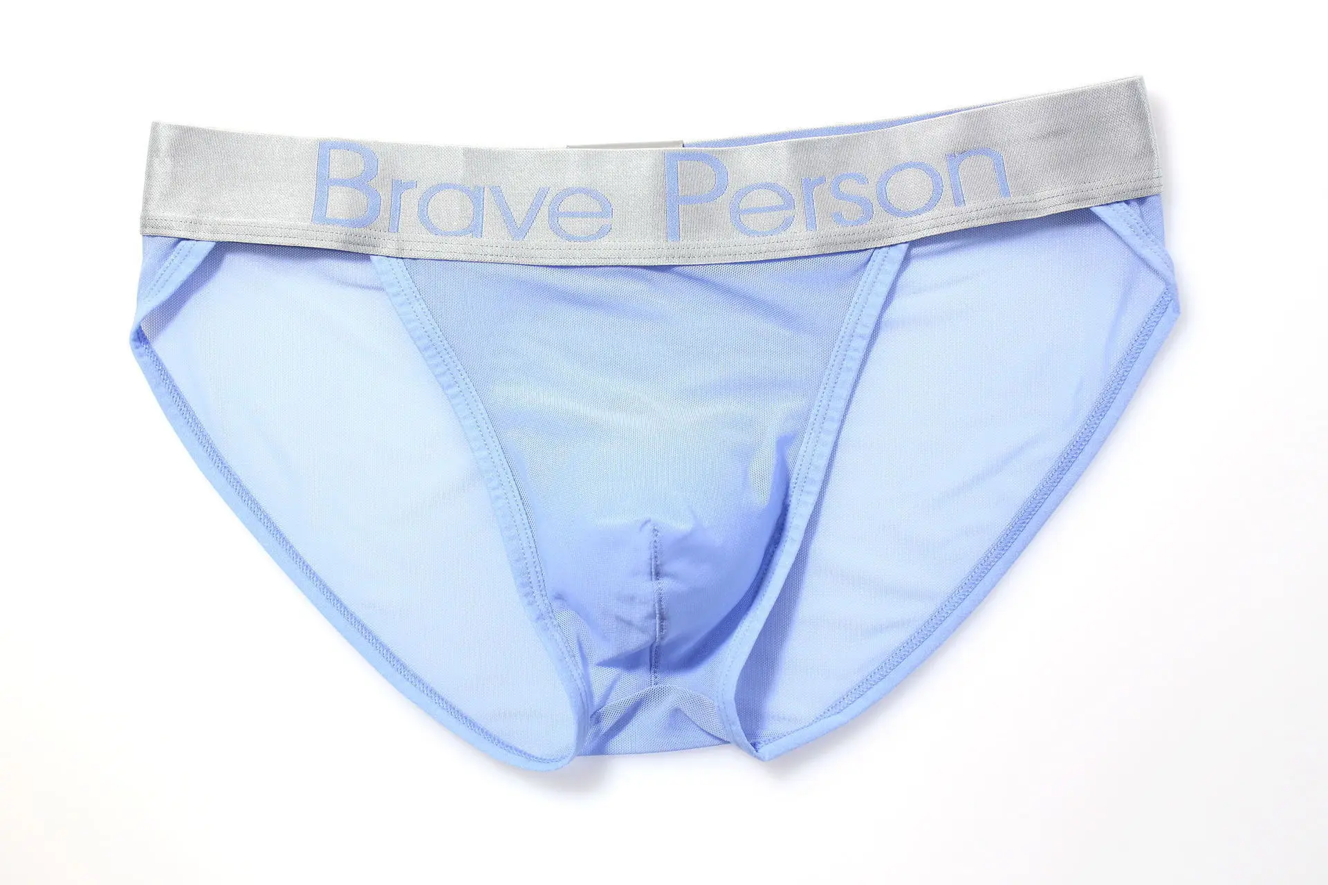 Men's Sexy Briefs Underwear Gays Low Waist U Convex Pouch Tanga Ice Silk Elastic Quick Dry Mesh Transparent Cool Feel Underpants