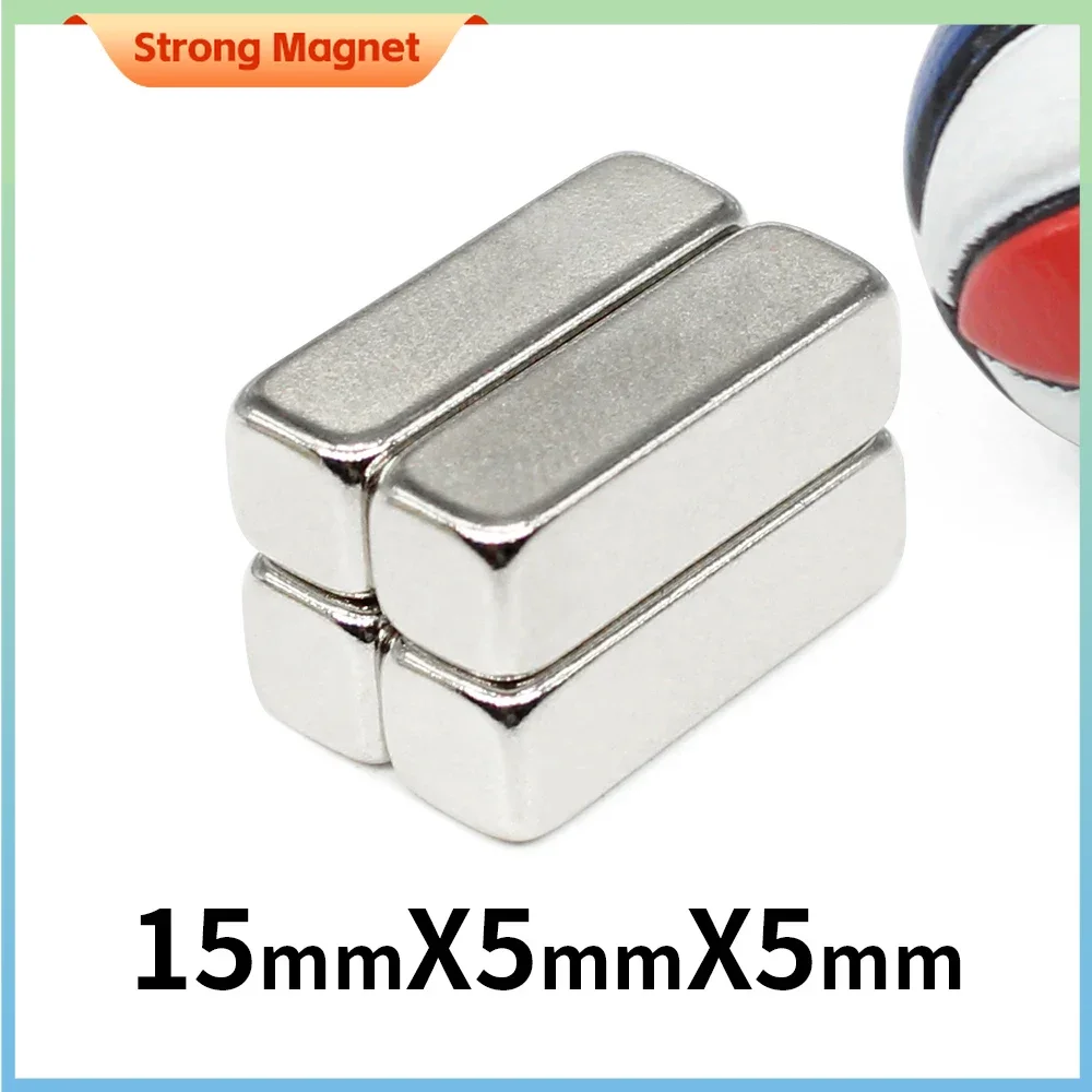 

5/10/20/50/100/150PCS 15x5x5 mm Quadrate Rare Earth Neodymium Magnet Sheet 15*5 Block Permanent Magnet Strong 15x5x5mm 15*5*5