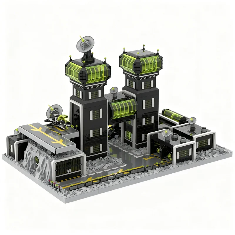 8139pcs MOC Blacktron 2 Base Space Blacktron II Model Building Blocks Construction Christmas Gift Toy Display Birthday Assemble