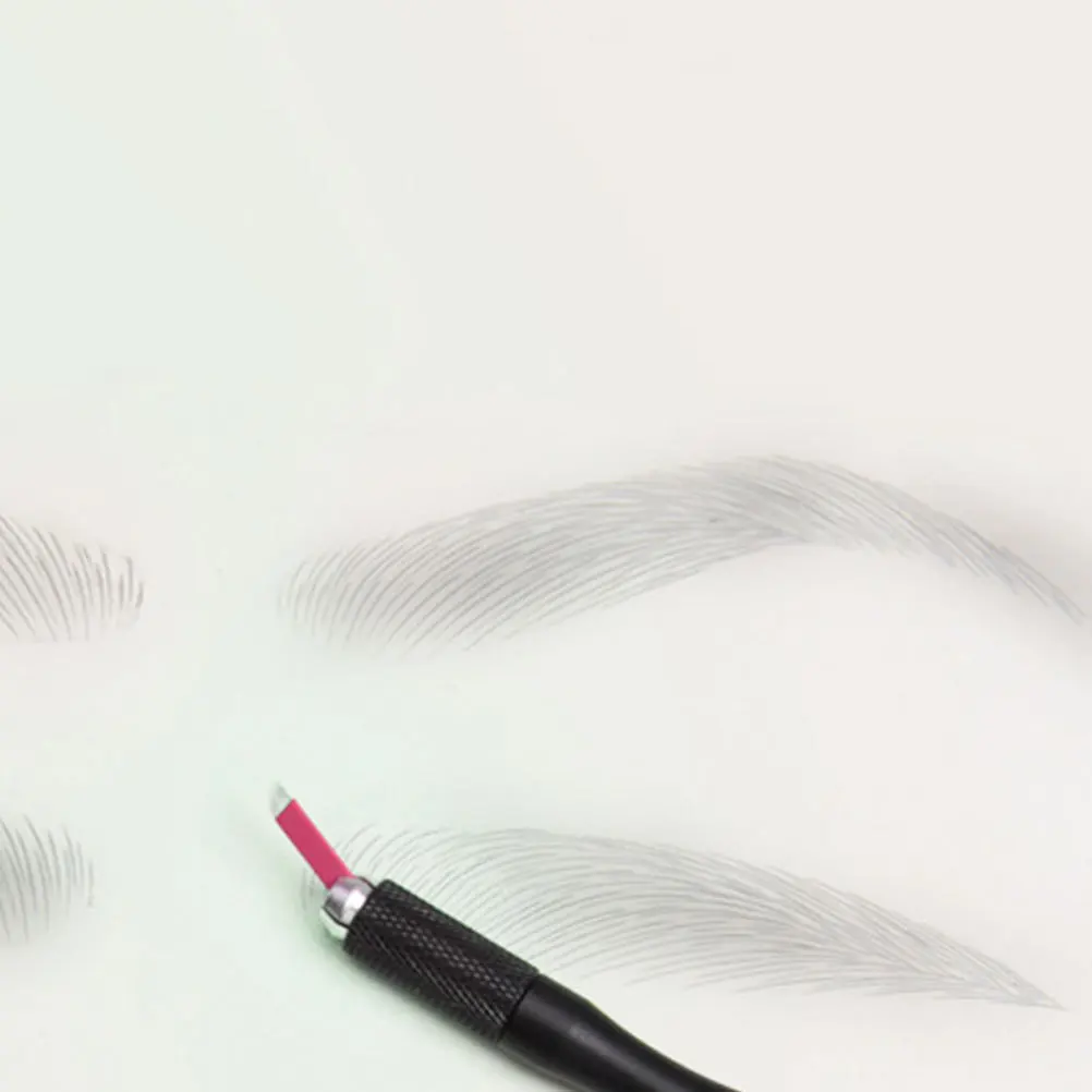 

50pcs Water Mist Brow Powder: 18U 0.18Mm Manual Eyebrow Shading Needles Natural Gradient Lightweight Mist For Beginners Artists