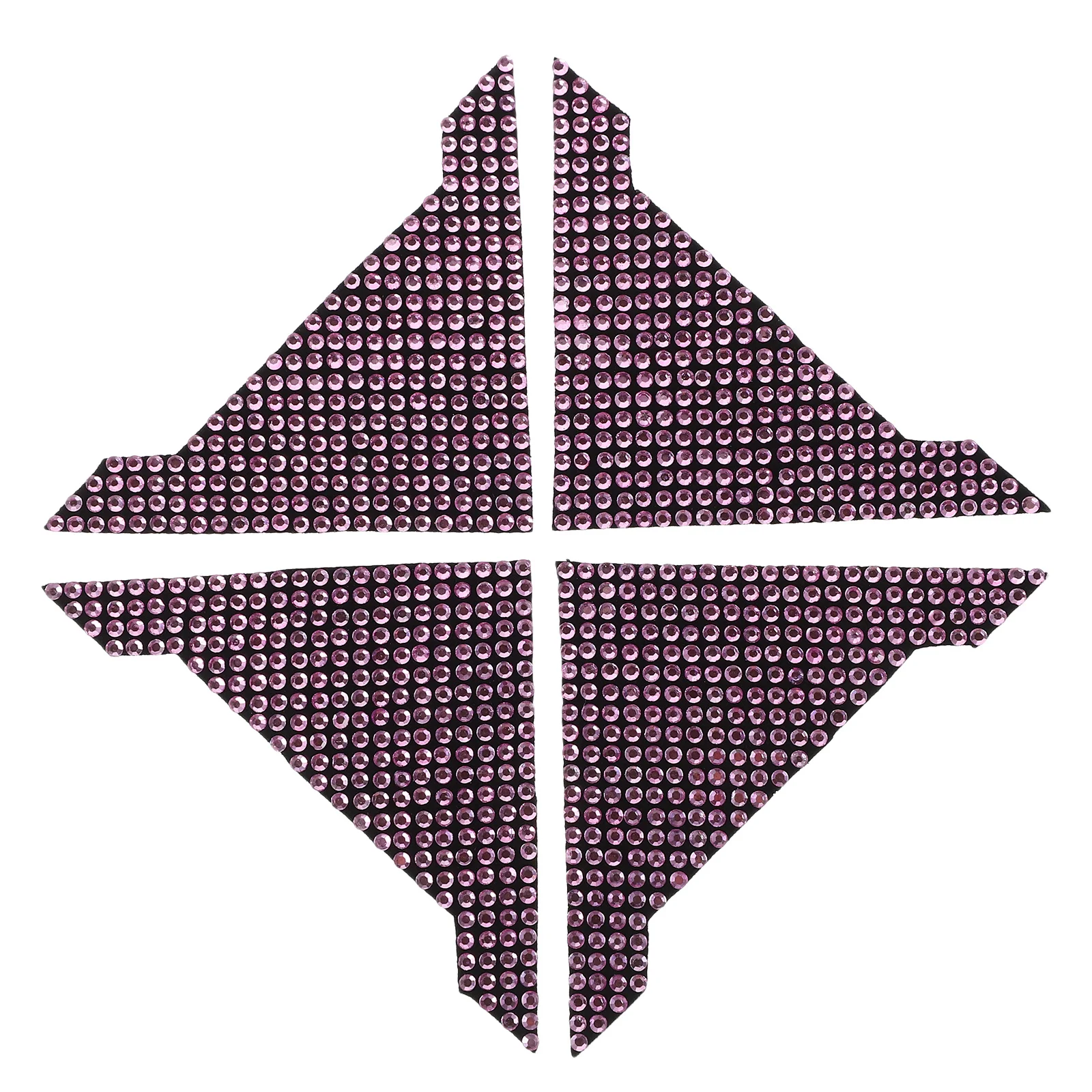 

4pcs Car Door Corner Protector Bling Rhinestone Anti-Collision Strip Scratch Resistant Edge Guard For Suv Truck Purple Auto