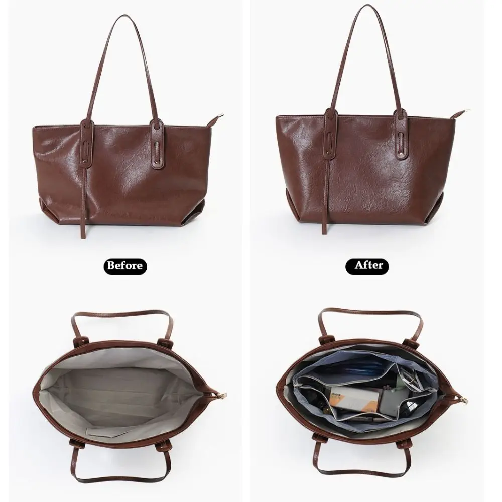 جديد النايلون إدراج حقيبة الجعة قدرة المضادة للانهيار السفر إدراج المنظم حقيبة توسيع مساحة متعددة جيب إدراج الجيب #2