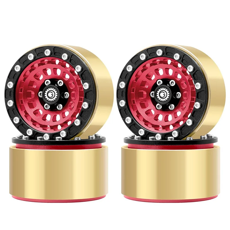 

For 1/10 SCX10 TRX4 RC Crawler Car 1.9Inch Beadlock Wheel Rims Hub- 4Pcs Replacement Parts