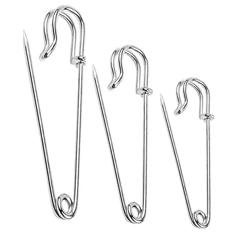 10 قطعة دبابيس أمان من الفولاذ المقاوم للصدأ أدوات خياطة ذاتية الصنع إبر إكسسوارات دبوس أمان كبير بروش صغير إكسسوارات الملابس #1