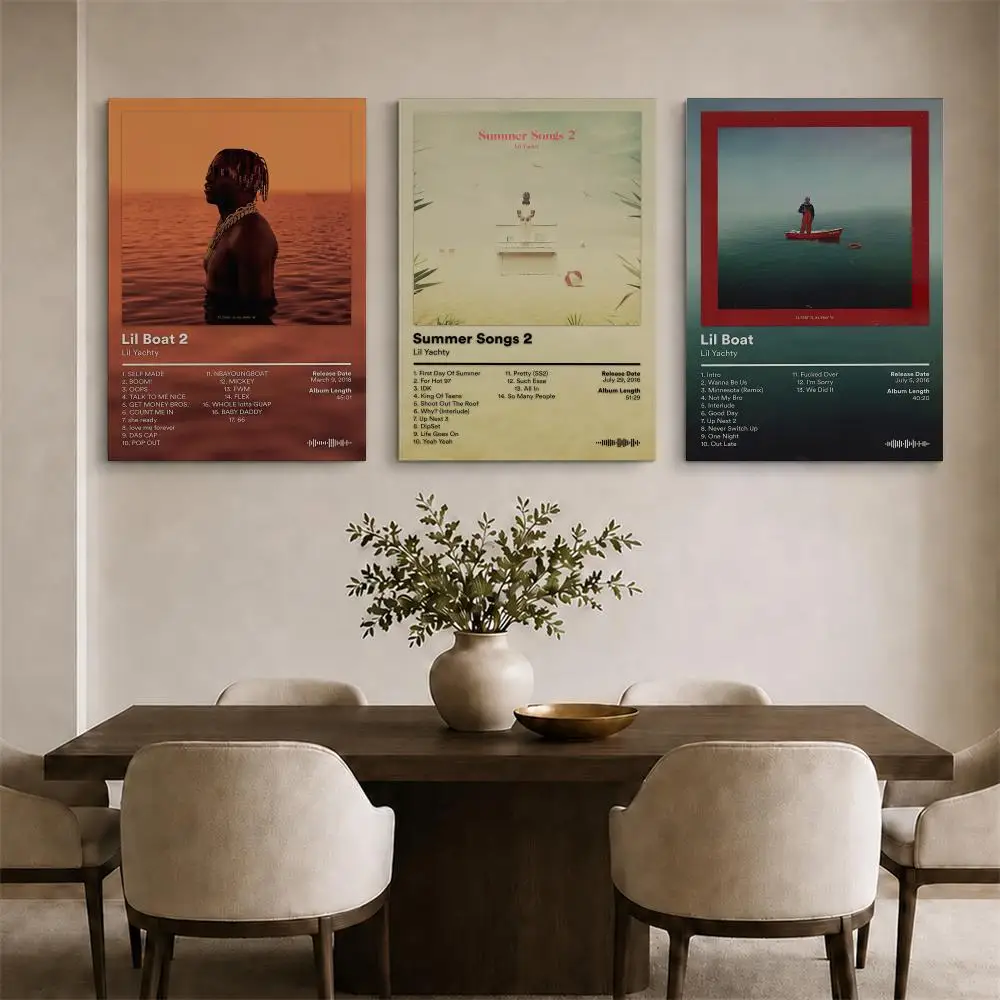 Lil Y-Yachty Album Framed Wall Painting Ready to Hang Canvas Art Poster for Living Room Bedroom Home Decor Decals