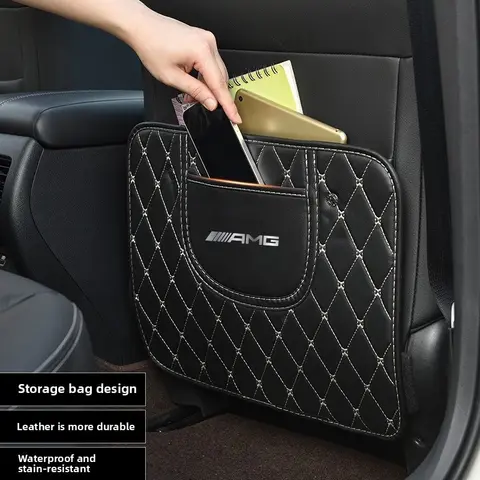 메르세데스 벤츠 AMG W204 W203 W212 W211 W124 W210 GLC GLE E CLA GLA W205 X5 용 자동차 시트 등받이 보호대 (킥 방지 매트)