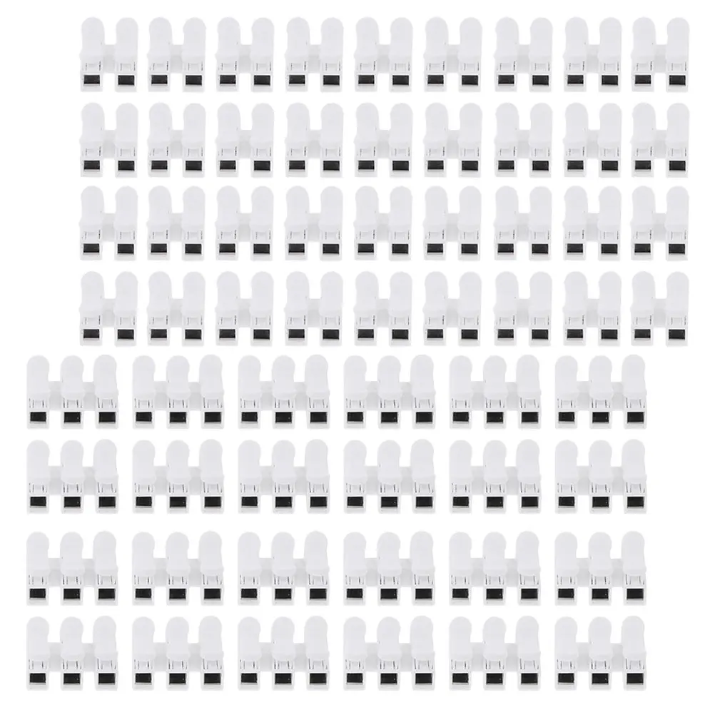 

100pcs Quick Connect Wire Connectors Push-In Wiring Terminals Electrical Splice Spring Terminal Blocks For Home Appliances