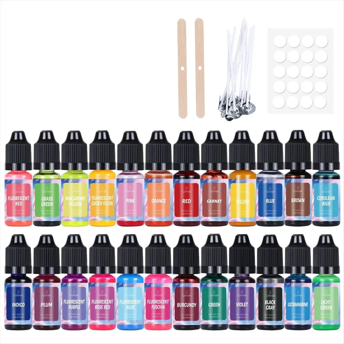 【2026 TOP Global】▼△◑24 Color DIY Candle Making Kit: Aromatherapy Candle Dyes, Molds, and Soap Coloring Set