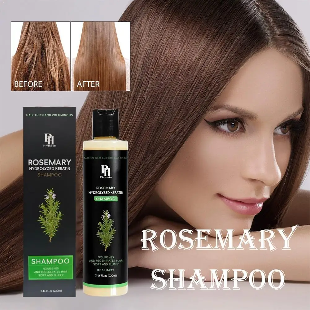 

220ml Rosemary Natural Shampoo Hair Thickness Loss Deep Nourishing Scalp Care Strengthen Repair Damaged Oil Control For Men Wome