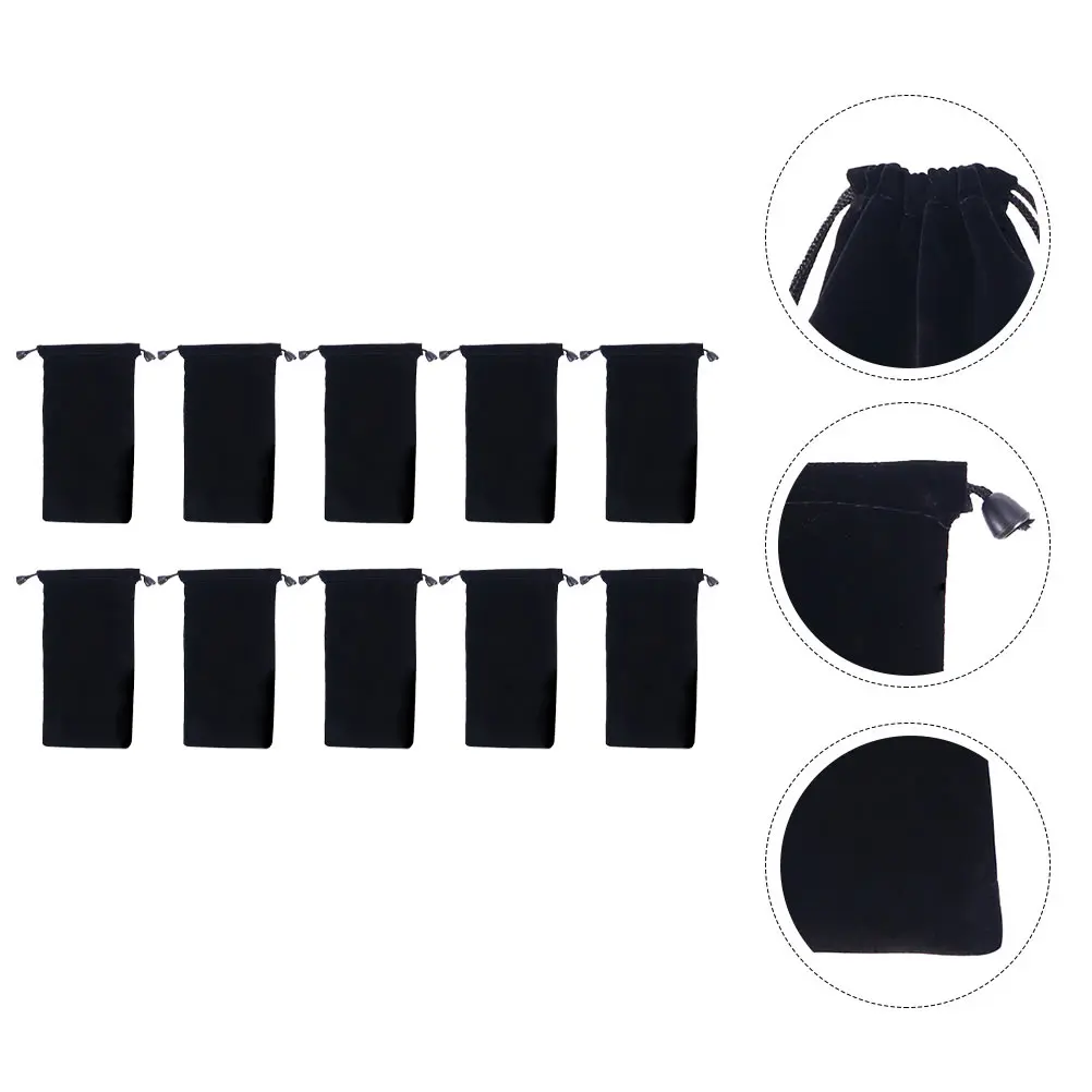 

10pcs Flocking Watch Storage Bags Multi-Functional Drawstring Pouches For Jewelry Organizer Durable Drawstring Bags For Watch