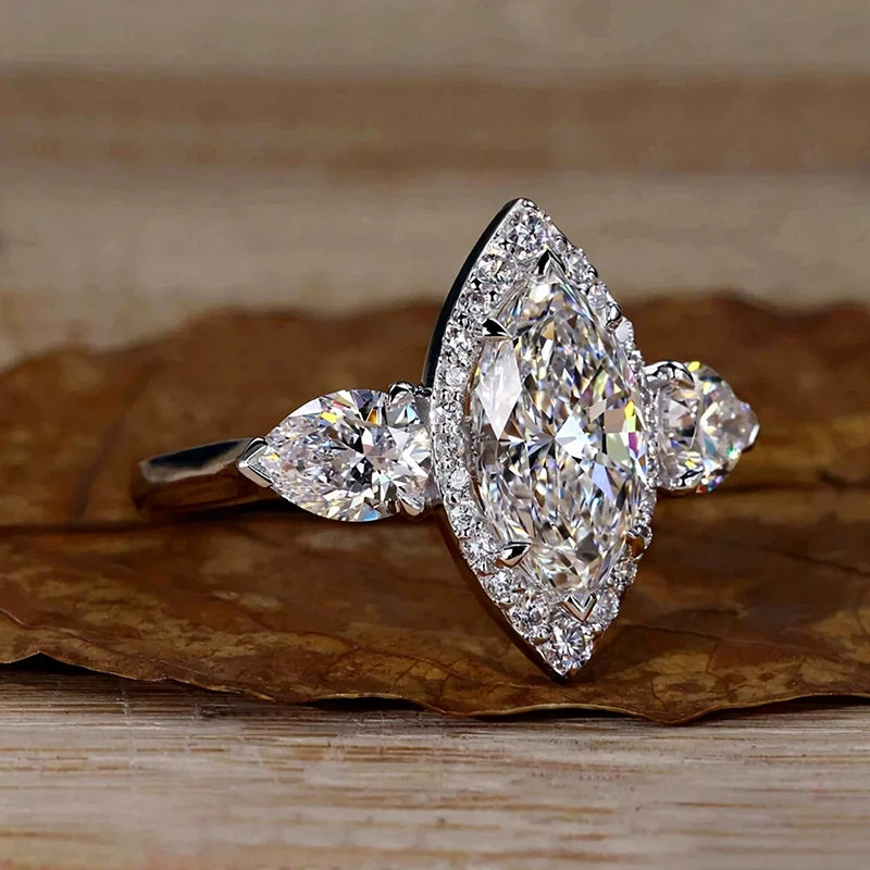 Huitan Damenring mit einfachem, vielseitigem Design für Hochzeit, charmantes Damen-Party-Accessoire mit glänzendem CZ, eleganter Verlobungsschmuck – Detail 21