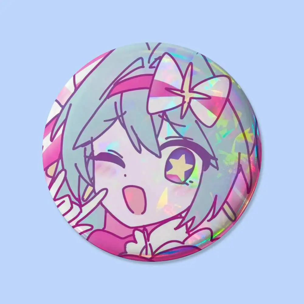 Niedliche M-Miku Kawaii Anstecknadeln Runde Kreative Broschen Taschen-Deko-Accessoires für Fans und Freunde Geschenke – Detail 5