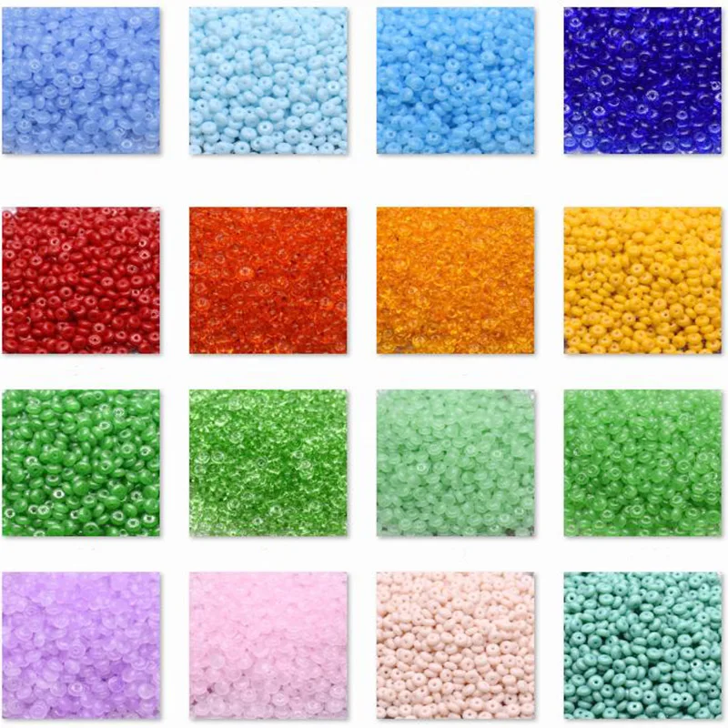 

6x3mm 100pcs Wheel Shape Crystal Glass Beads Charm Red pink Glass Loose Beads For Jewelry Making DIY Earring Necklace
