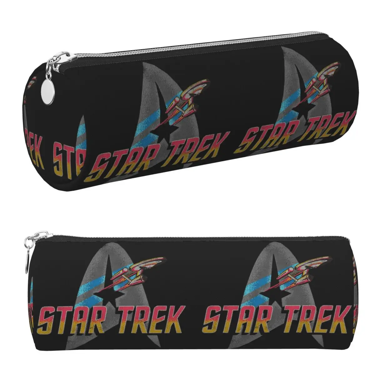 Star Treks Science Fiction TV Series Pencil Cases Pen Holder Cylinder Pen Box Pencil Bag for Boy Girl Stationery Supplies