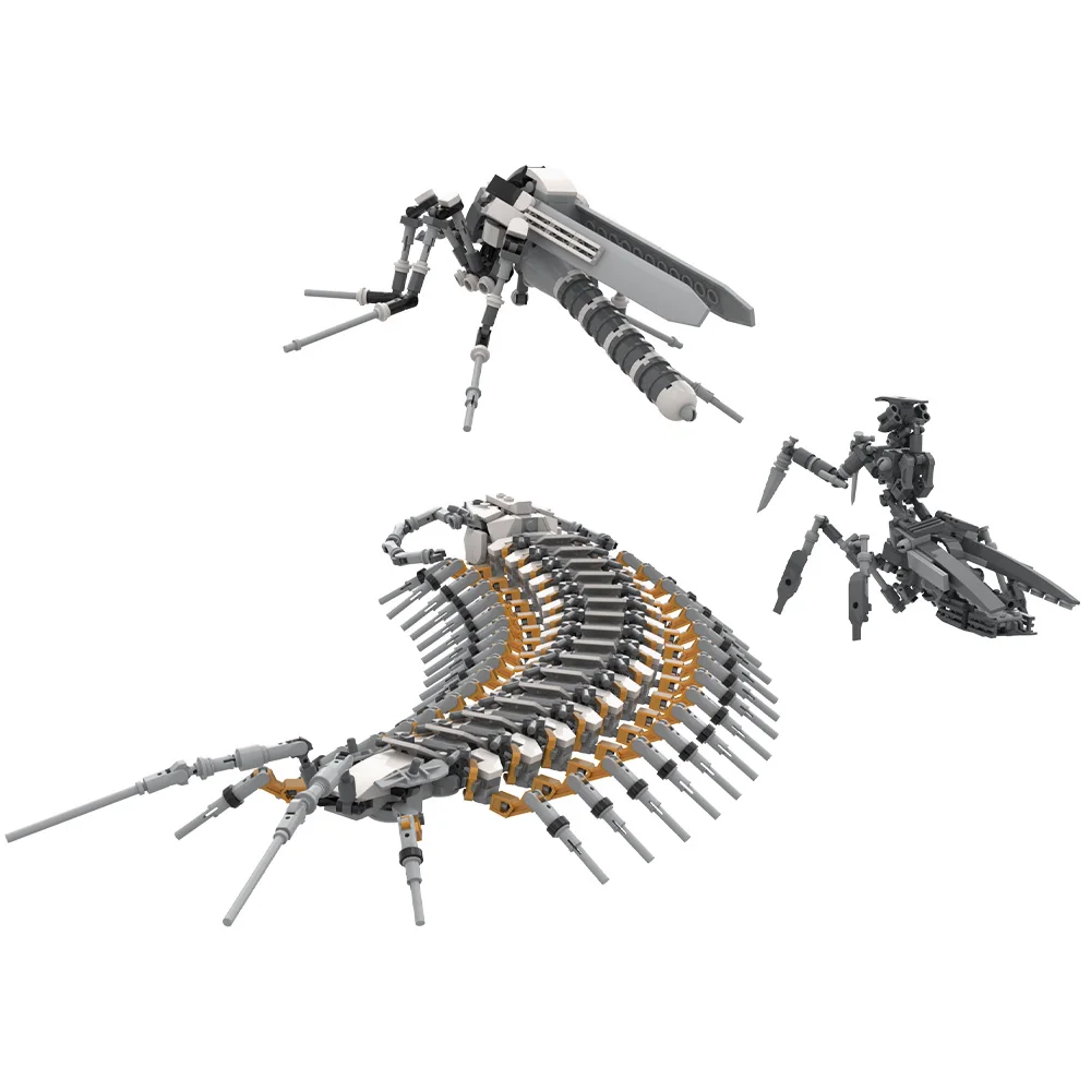Gobricks MOC Série d'insectes mécaniques Blocs de construction Modèle Centipède Mecha Briques Insectes volants Jouet assemblé Cadeau pour enfants