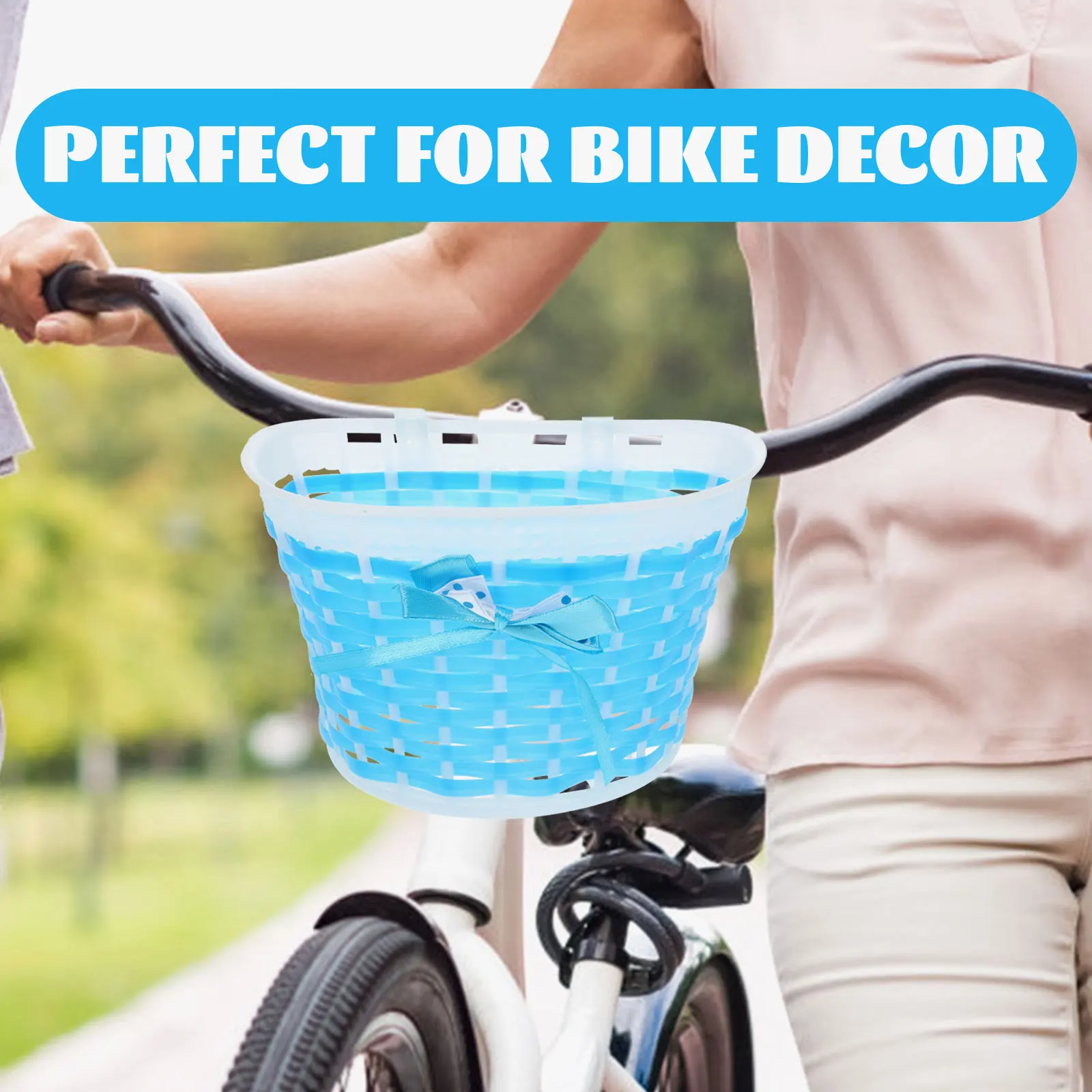 

Scooter For Kids Handmade Knitted Front Storage Basket Pink Small Compatible With Children Bike Bicycle Plastic Basket Ride