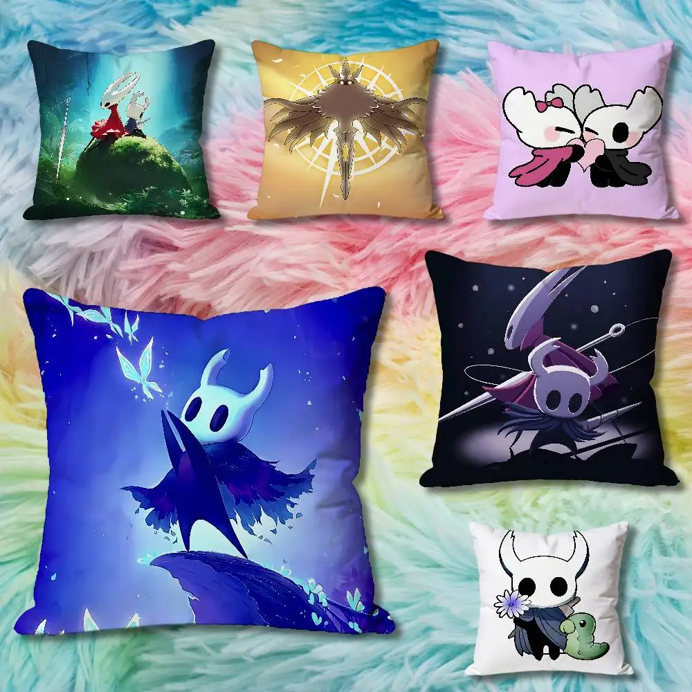 

Game H-Hollow K-Knight Pillow Cases for Bedroom Living Room Sofa Home Decor Polyester Cushion Cover with Zipper