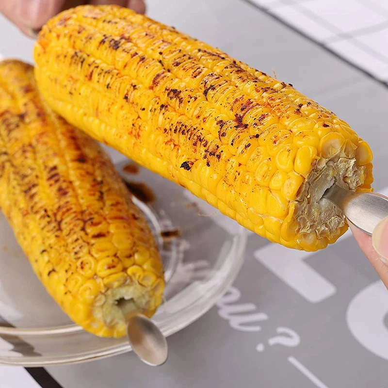 Corn Holders Set Of 42 Stainless Steel Corn On The Cob Skewers For BBQ Sweetcorn Holders Home Cooking Fork