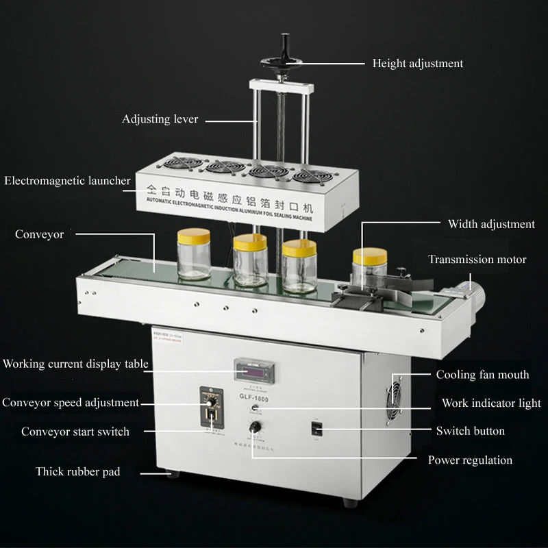 2025New 220V Automatic Sealing Machine Vertical Electromagnetic Induction Aluminum Foil Sealer