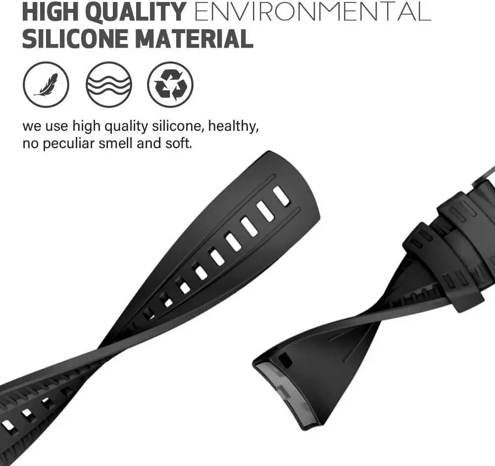 24mm Gummi-Silikon-Armband für Suunto 9 Smartwatch, Ersatzarmband für Suunto 9 Baro, Armband für Spartan Sportuhr – Detail 8